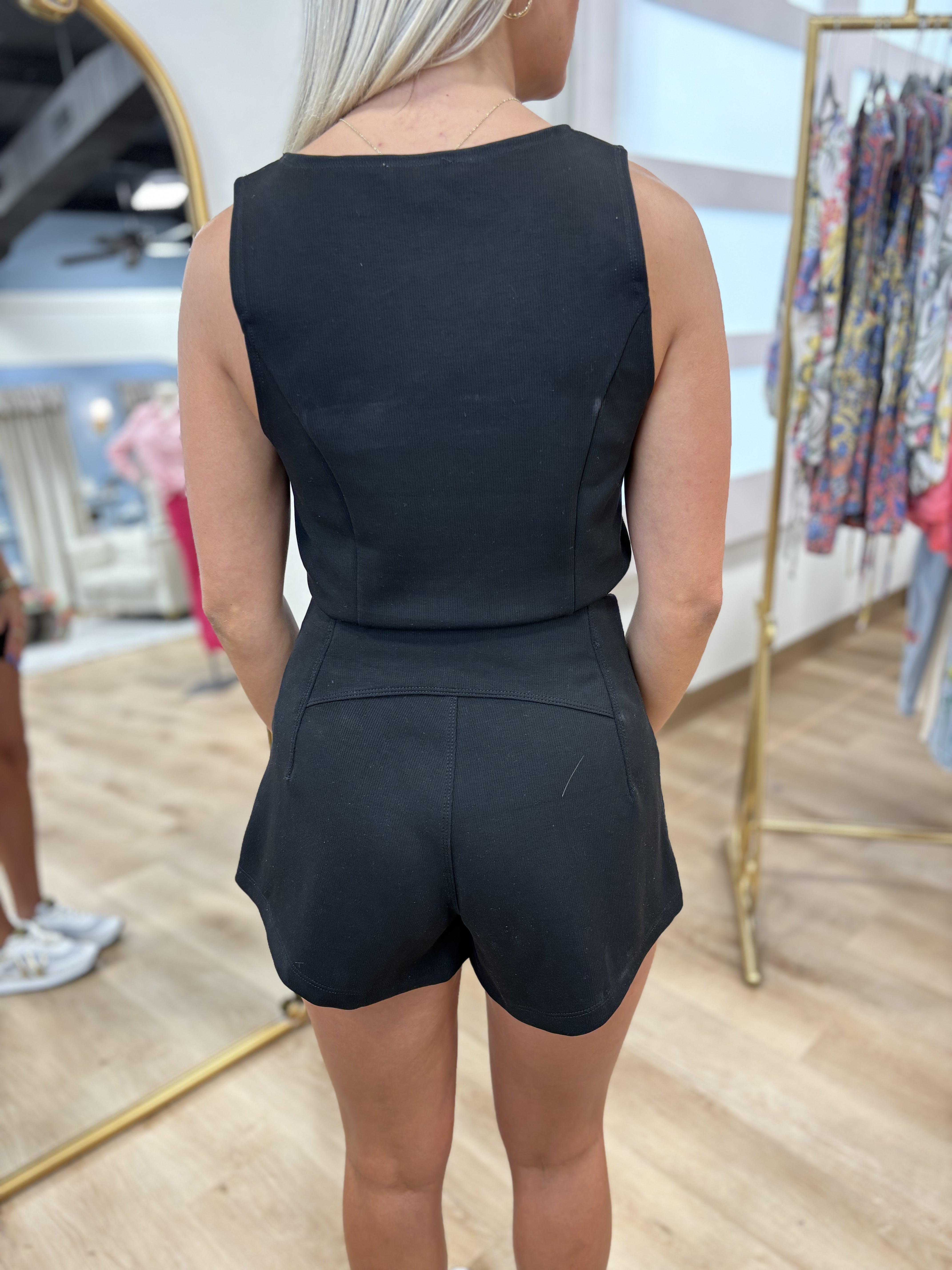 City Ready 2 Piece Short Set Black