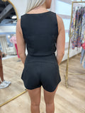 City Ready 2 Piece Short Set Black