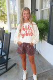 Gobble Gobble Oversized Sweatshirt Cream