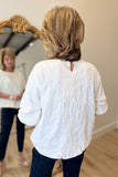 Joh Walynn Pearl Ribbon Bow Top White