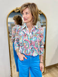 Charlie B Printed Blouse Carnival