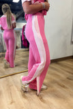 Repeat Ribbed Pant Set Pink