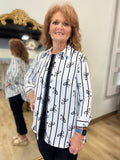 Multiples Button Front Shirt Black Bows