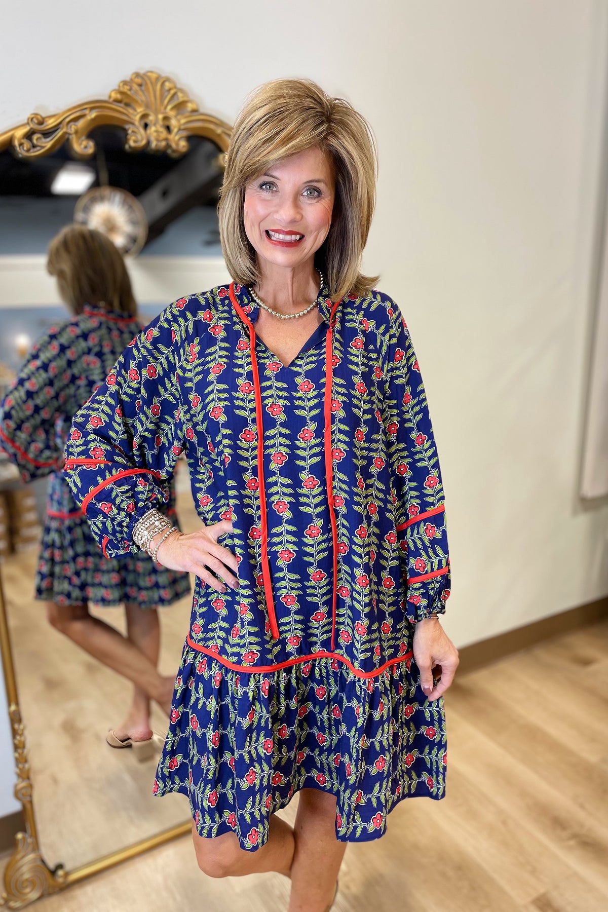 Umgee Midnight Flower Dress