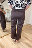 Charlie B Cropped Wide Leg Pants Coffee