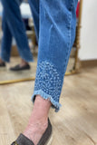 Multiples Embroidered Hem Jean