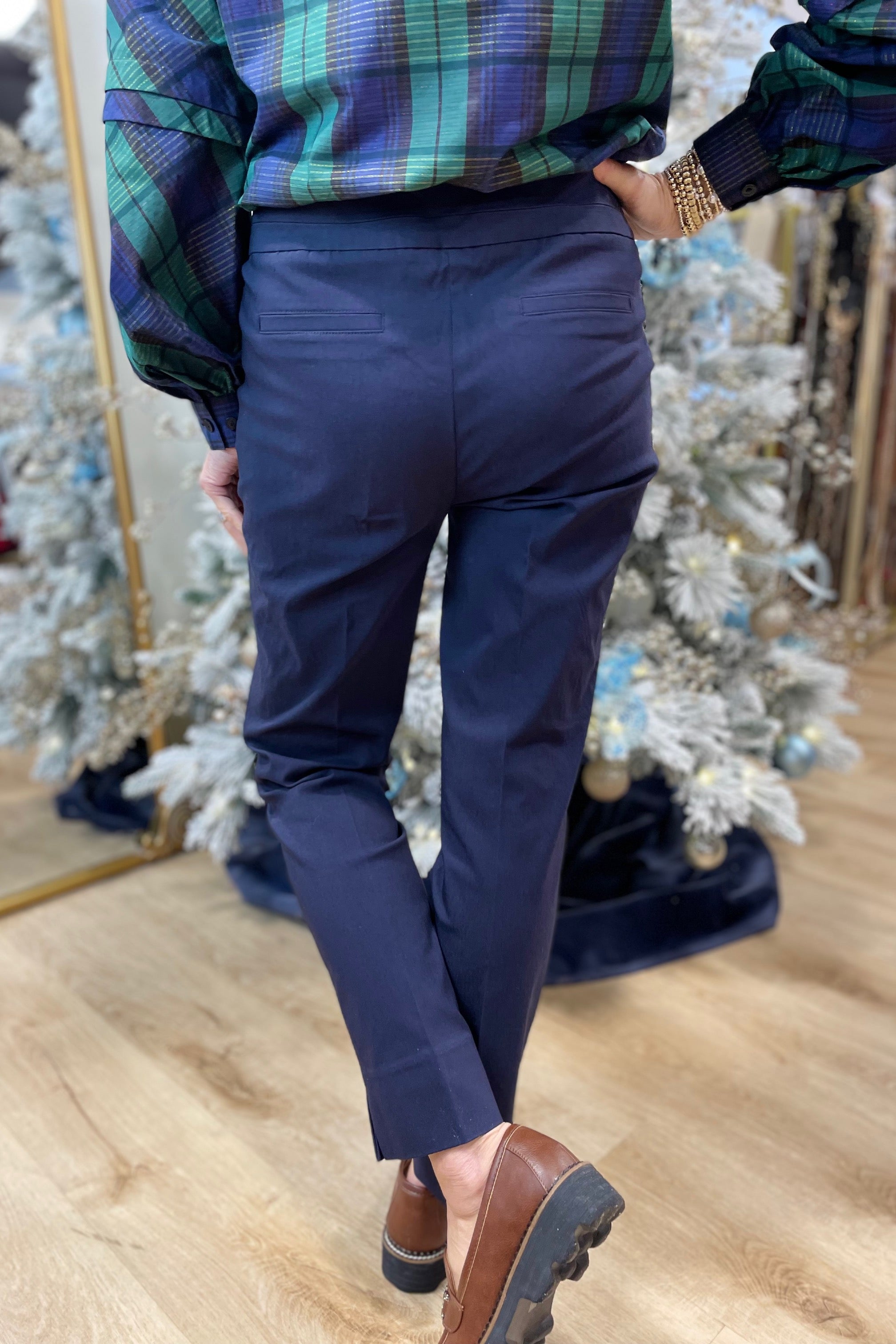 Renuar Pull On Ankle Pants Midnight