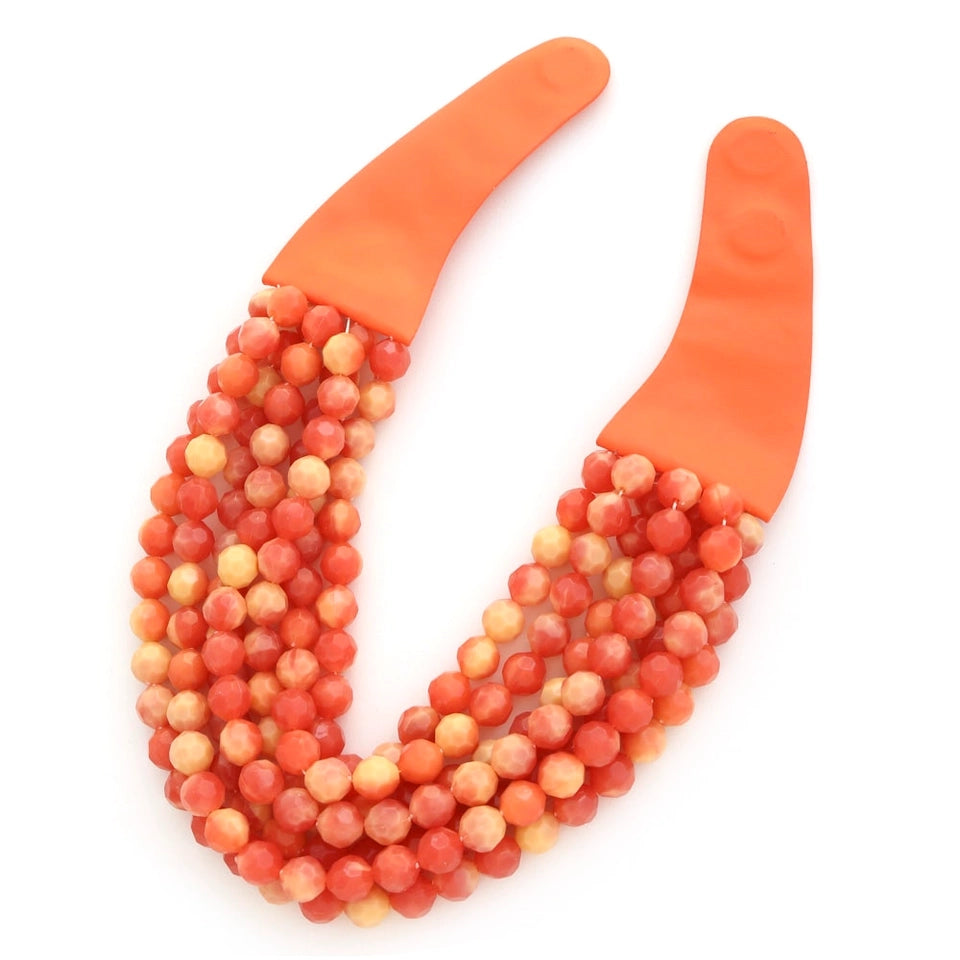 Signature Strand Statement Faceted Necklace -8 colors to choose from