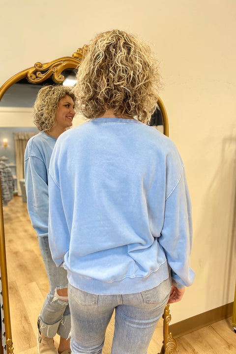 Keep Me Cozy Sweatshirt Blue
