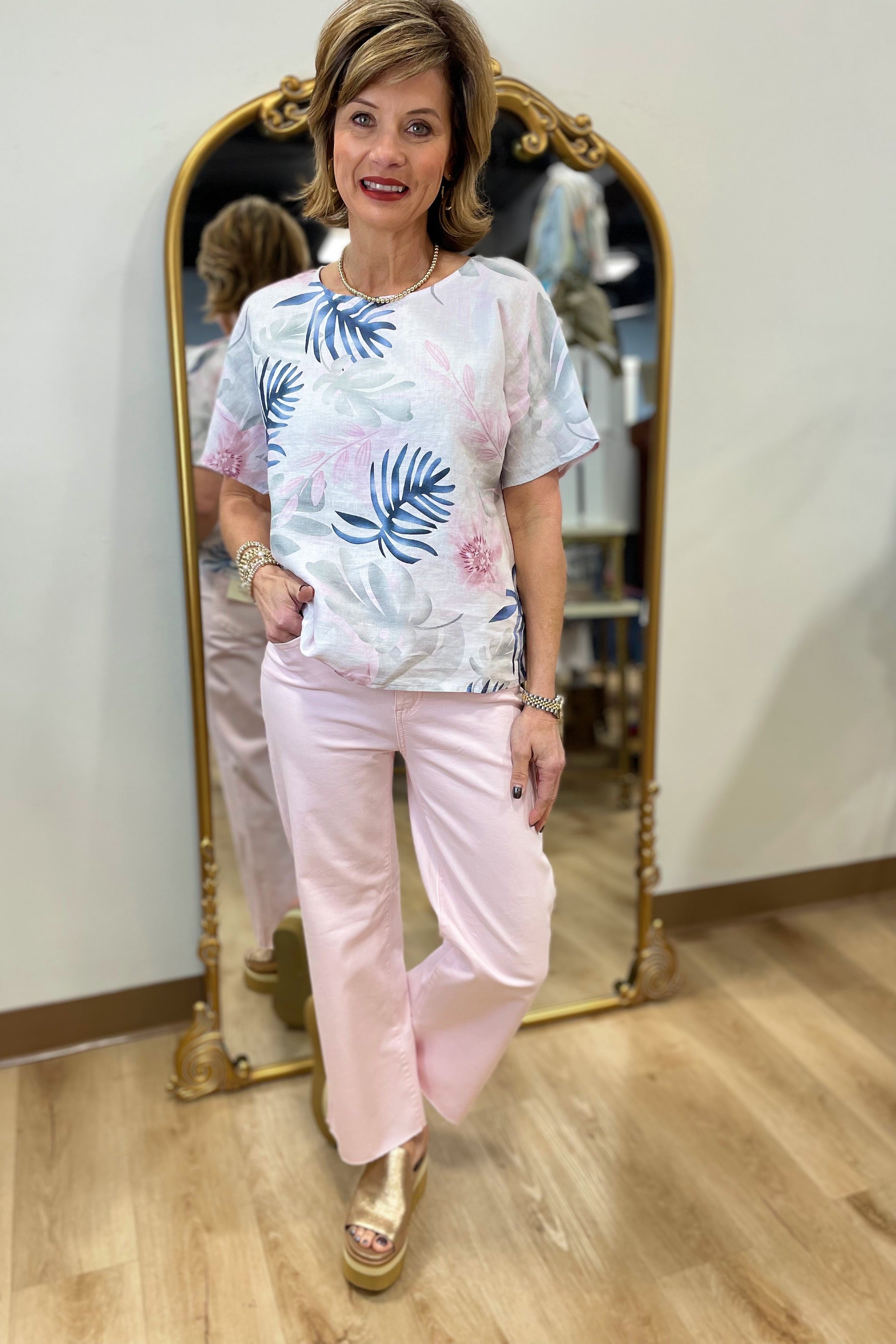 Charlie B Wide Leg Pant Petal