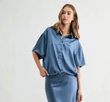 Joh Janine Short Sleeve Top Midnight