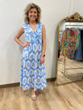 Mud Pie Tanya Sleeveless Maxi Dress Blue