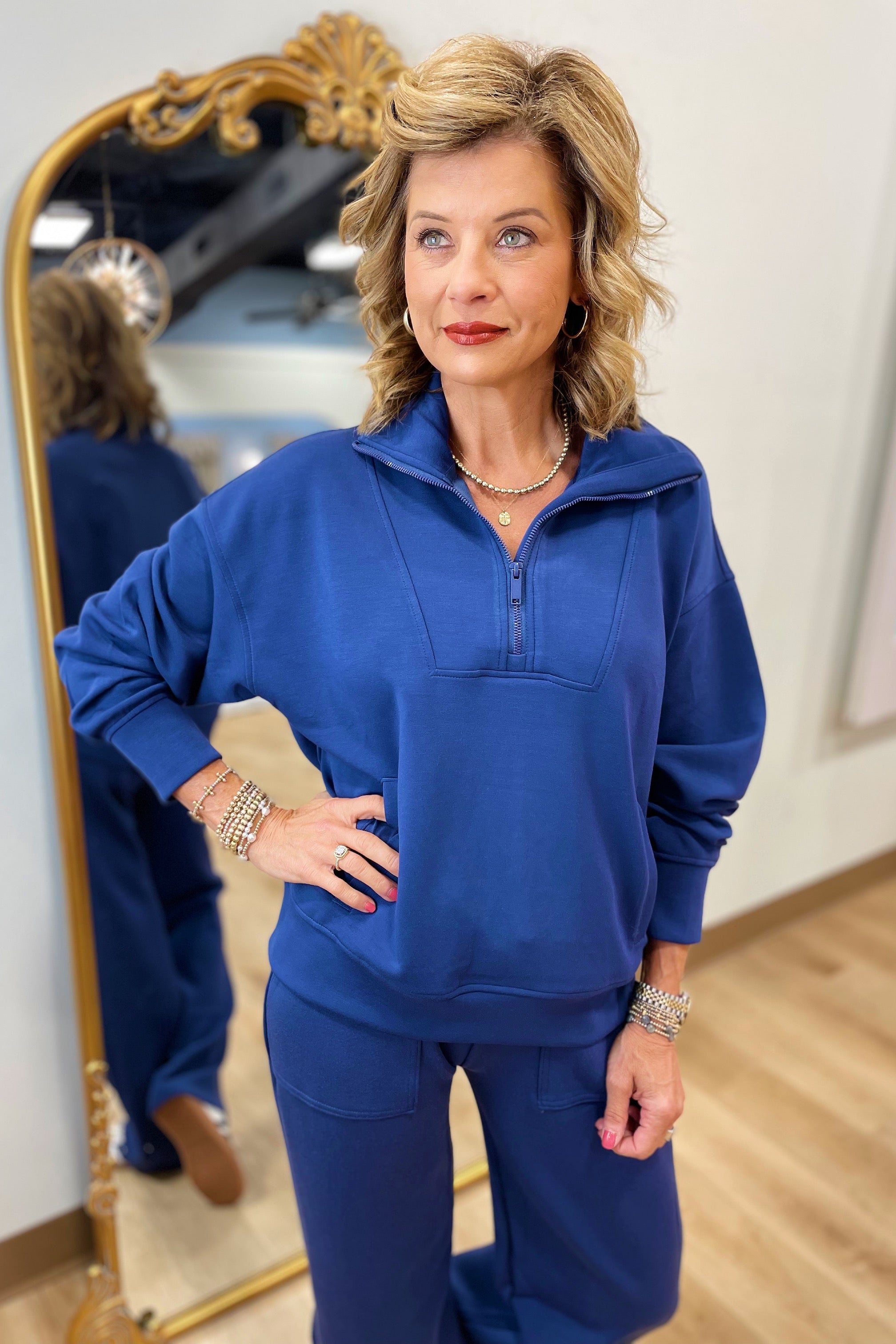 Must Have  2 Piece Pant Set Smoky Navy