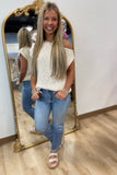 Sidney Slub One Shoulder Sweater Ivory