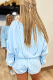 Bubble Baby Blue 2 Piece Short Set
