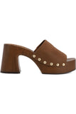 Mia Emmerie Studded Platform Sandal Cognac