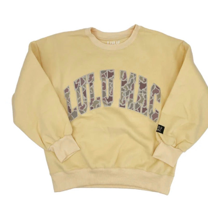 Lulu Mac Yellow Camo Sweatshirt