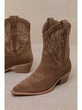 Claire Suede Booties Coffee