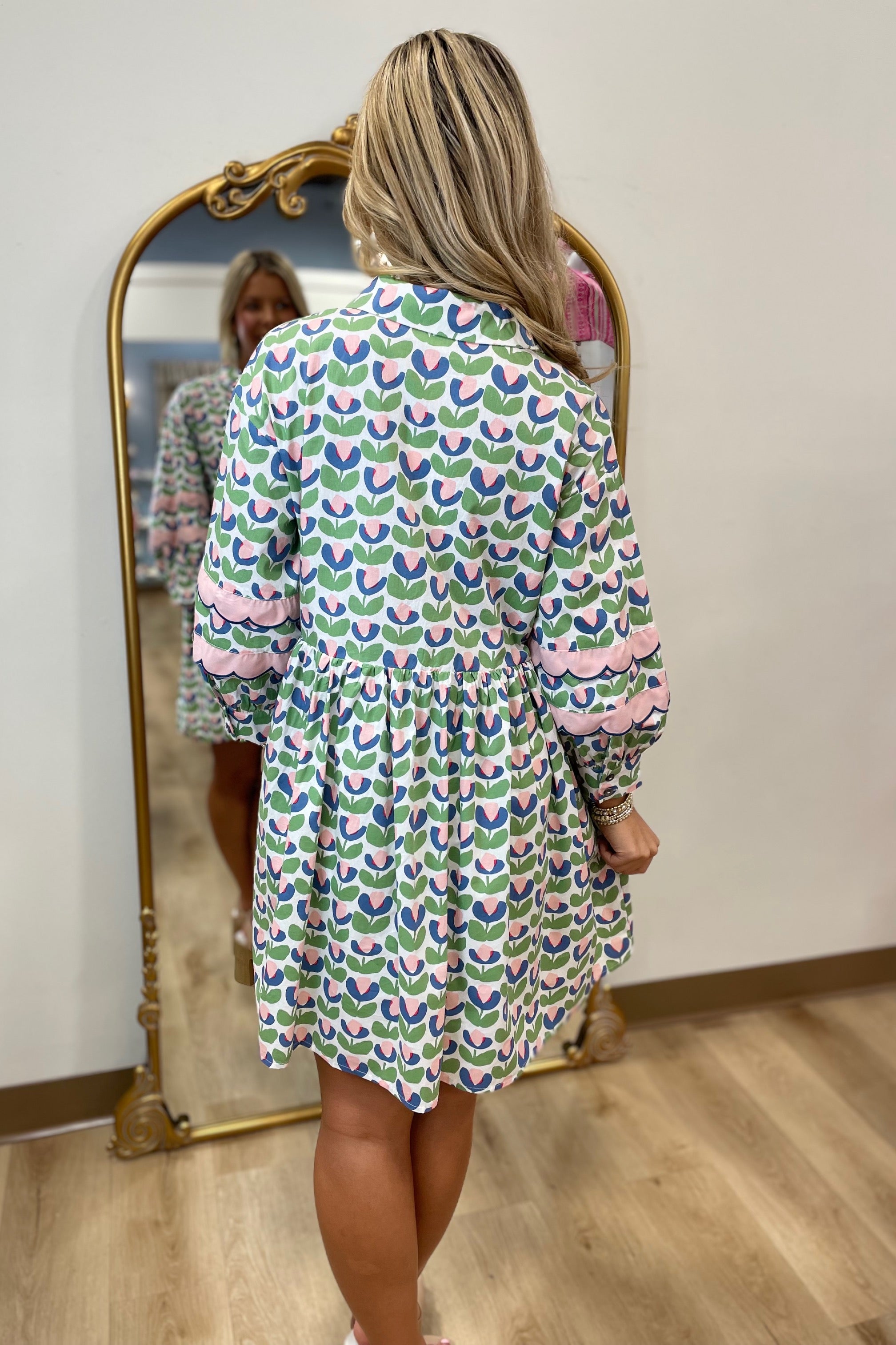 Tulip Temptation 3/4 Sleeve Dress