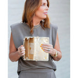 Caroline Hill Brynleigh Clutch Champagne Pop