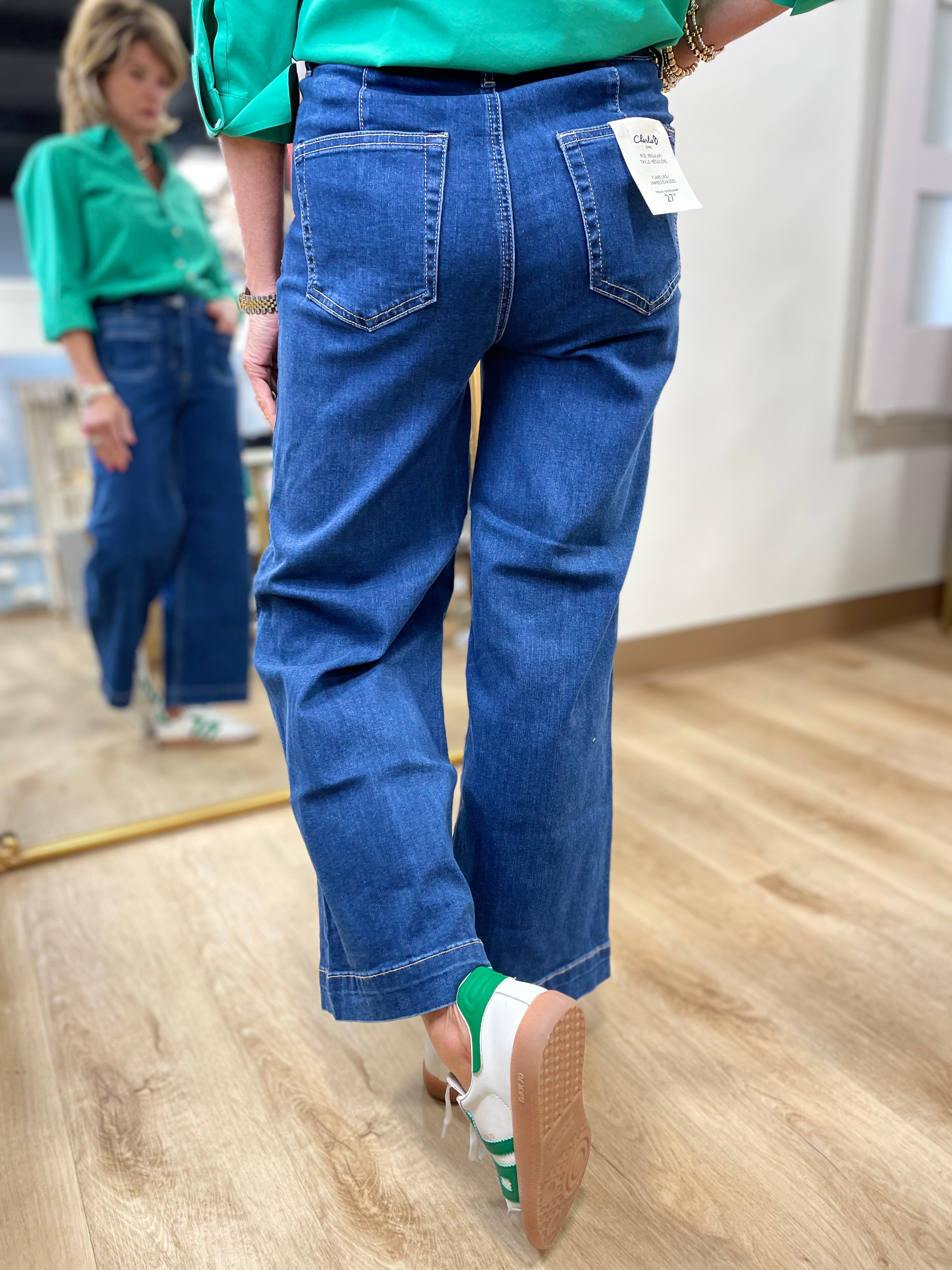 Charlie B Cropped Flare Indigo