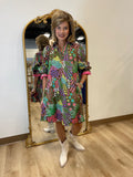 Umgee Fun Floral Dress Brown