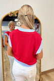 Rebels Script Sweater Vest Red