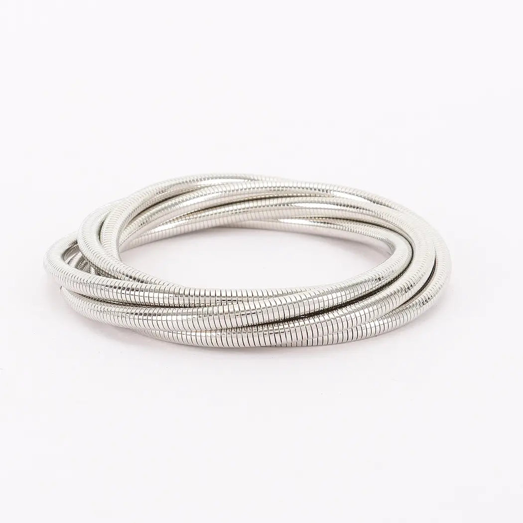 Multi Metal Spring Bracelet SILVER