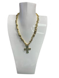 Hammered Cross Necklace