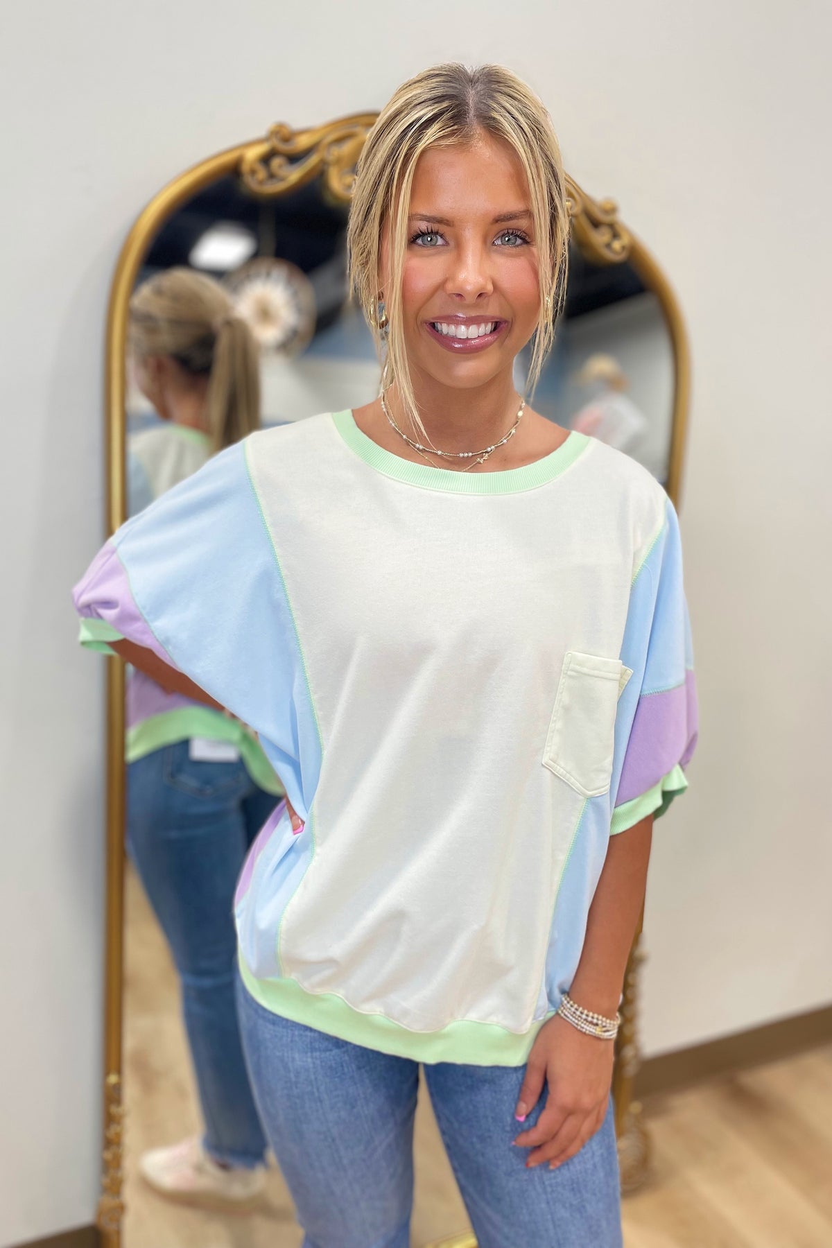 Mixed Sorbet Pullover Top