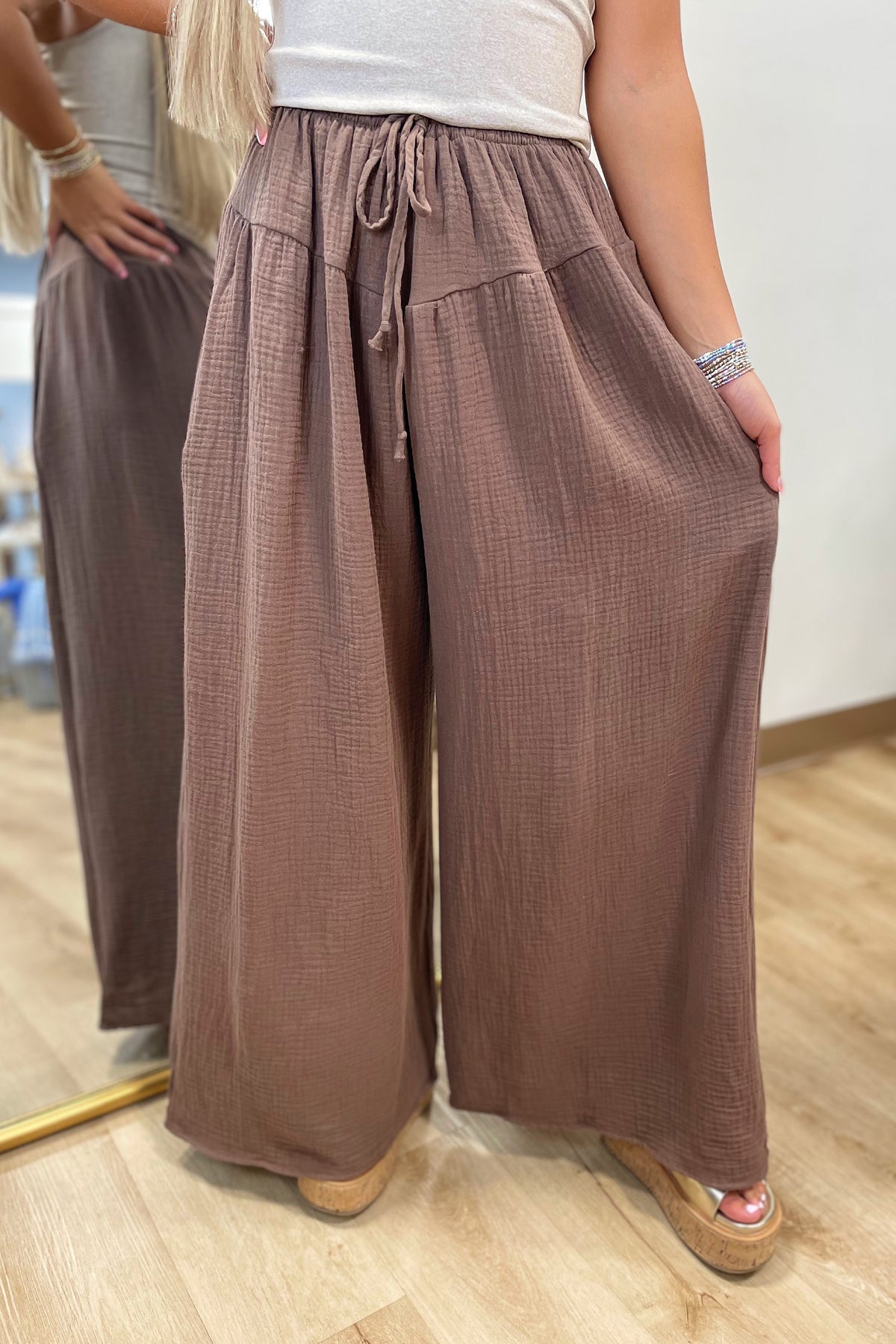 Mexico Wide Leg Pant Mocha