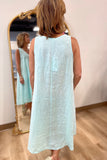 Tempo Paris V Neck Linen Dress Fresh