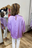 Madeline Mock Neck Top Lavender