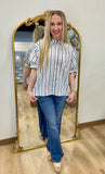 Coastal Vibe Striped Shirt Blue