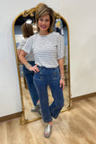 Dylan Sal Stripe Tee Black White.
