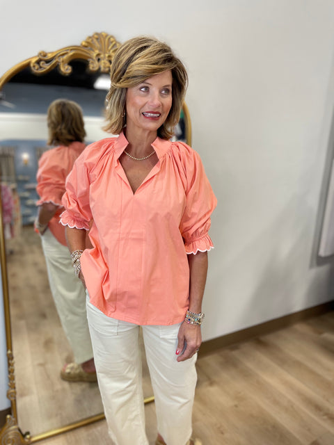 Spring Style Blouse Coral