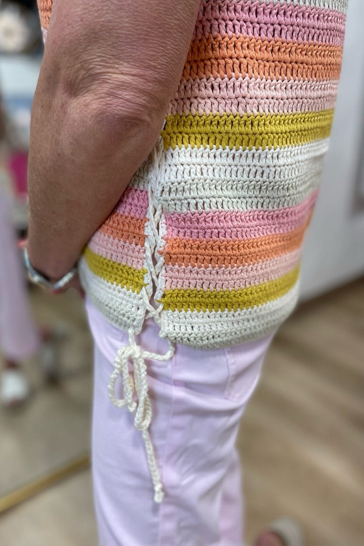 Charlie B Crochet Top Guava