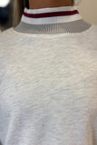 Grey/ Maroon Mock Neck Sweatshirt