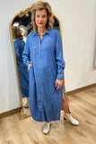 APNY Maxi Shirt Dress Medium Indigo