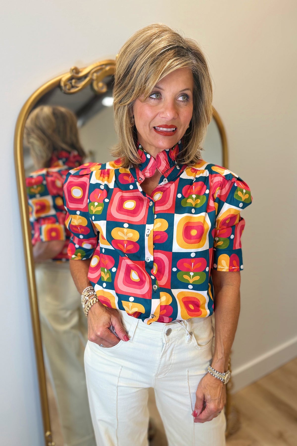 Jodie Vintage Pop Blouse