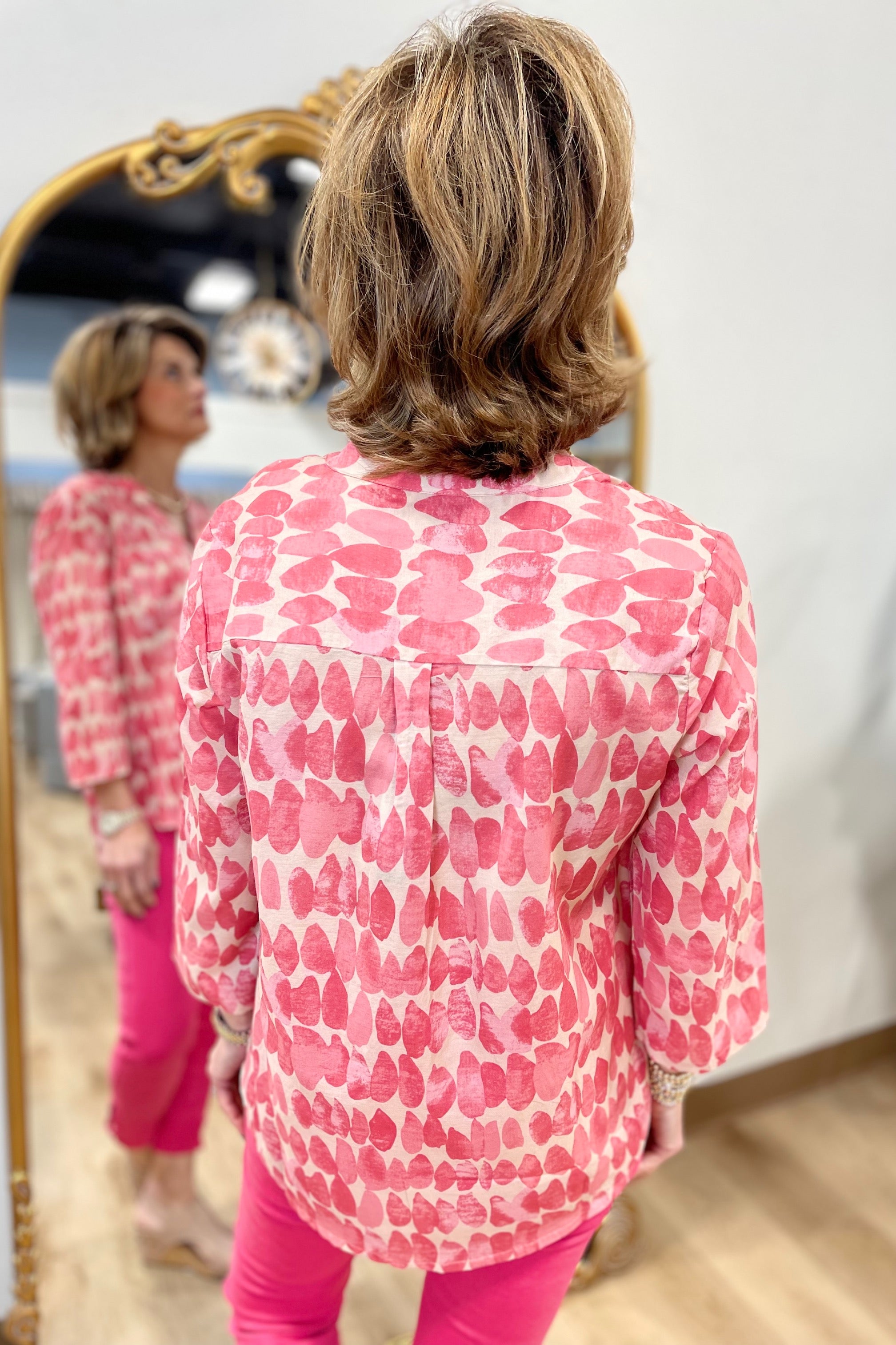 Charlie B Printed Blouse Drops