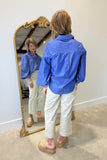 APNY 3/4 Bell Sleeve Blouse Blue