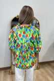 Tiptoe in Tulips Top Multi