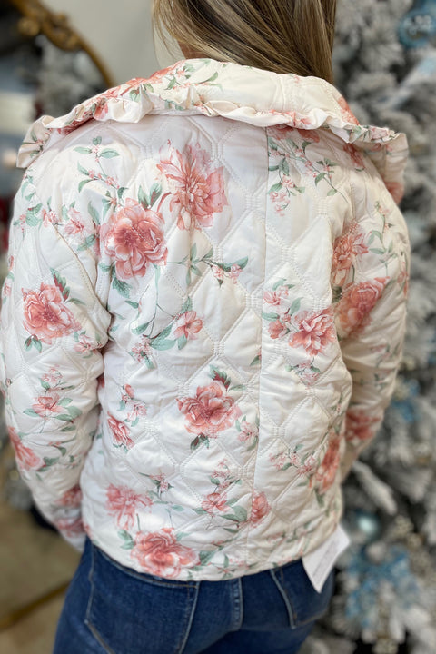 Romantic Radiance Ruffled Jacket Pink