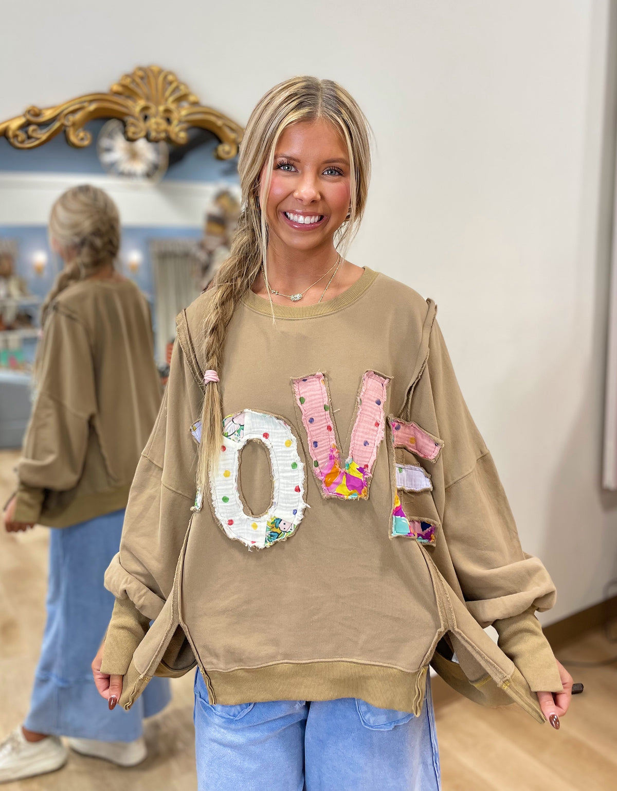 All Love Patchwork Pullover Mocha