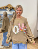 All Love Patchwork Pullover Mocha