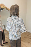 Umgee Floral Print Blouse Taupe