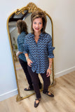 Boho Chic Abstract Rope Blouse Brown