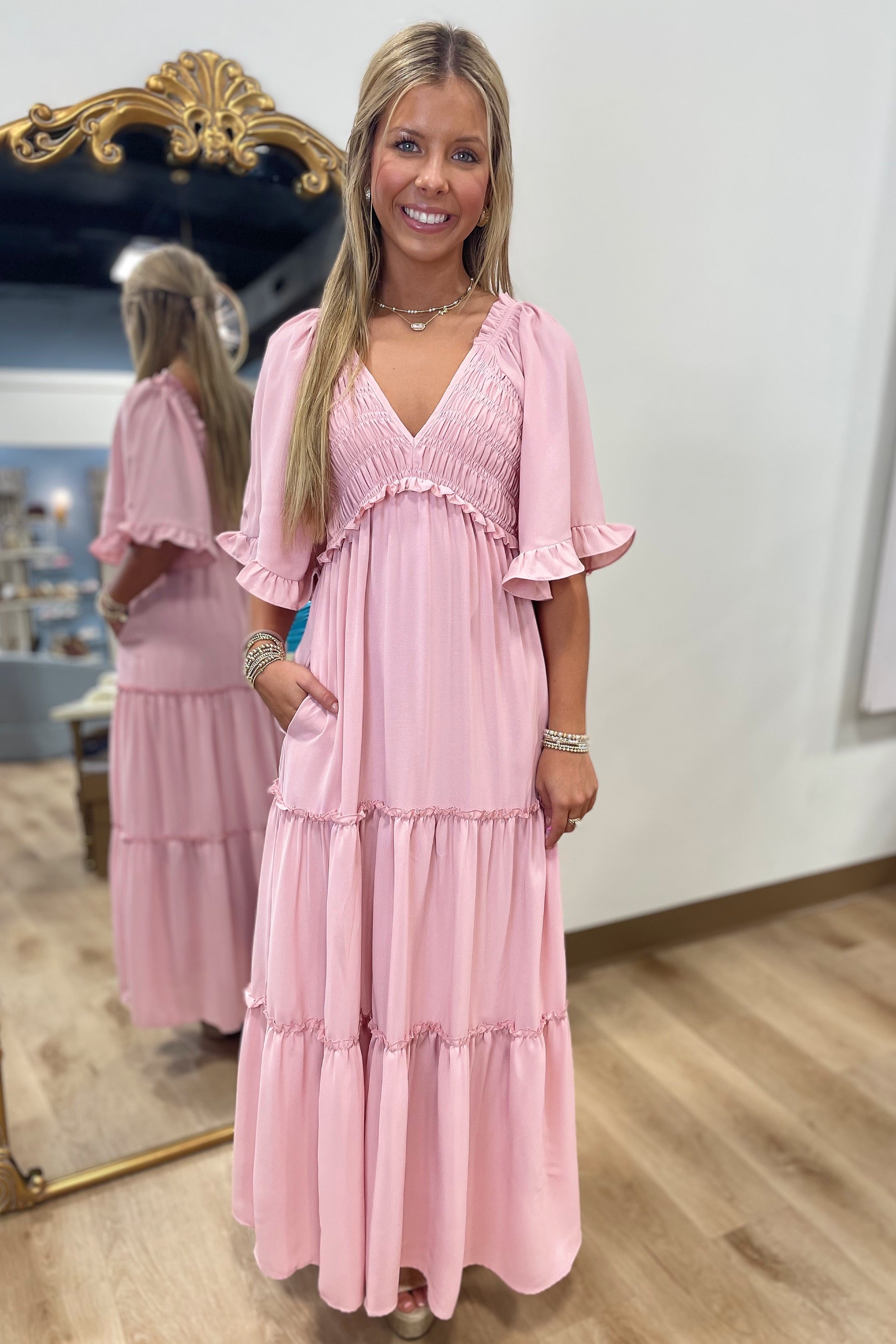 Flutter & Flow Maxi Dress Pink