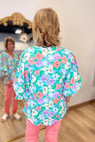Pastel Floral Muse Top Mint